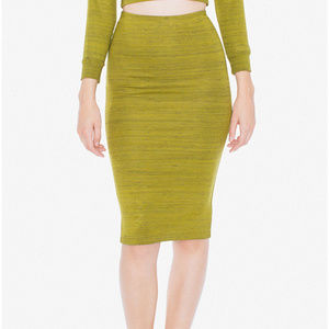 American Apparel Ponte Mid Length Pencil Skirt